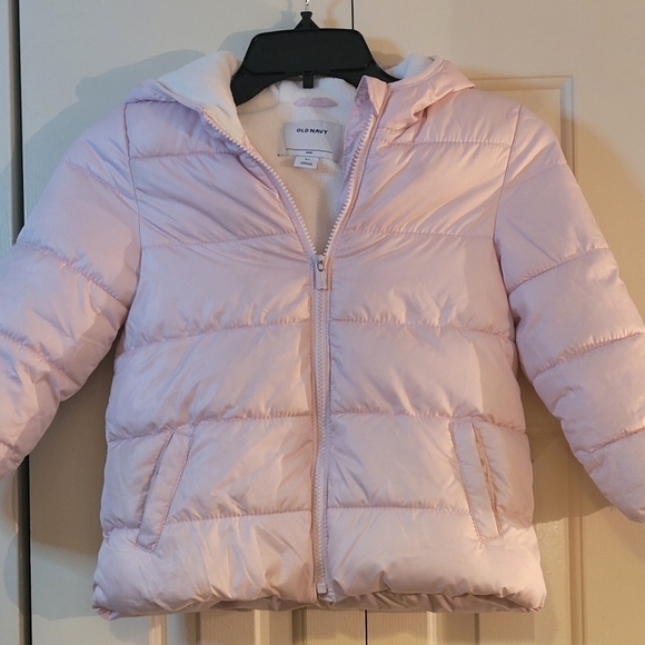 Old Navy Jackets & Coats Girls Old Navy Pink Cream Fleece Lined